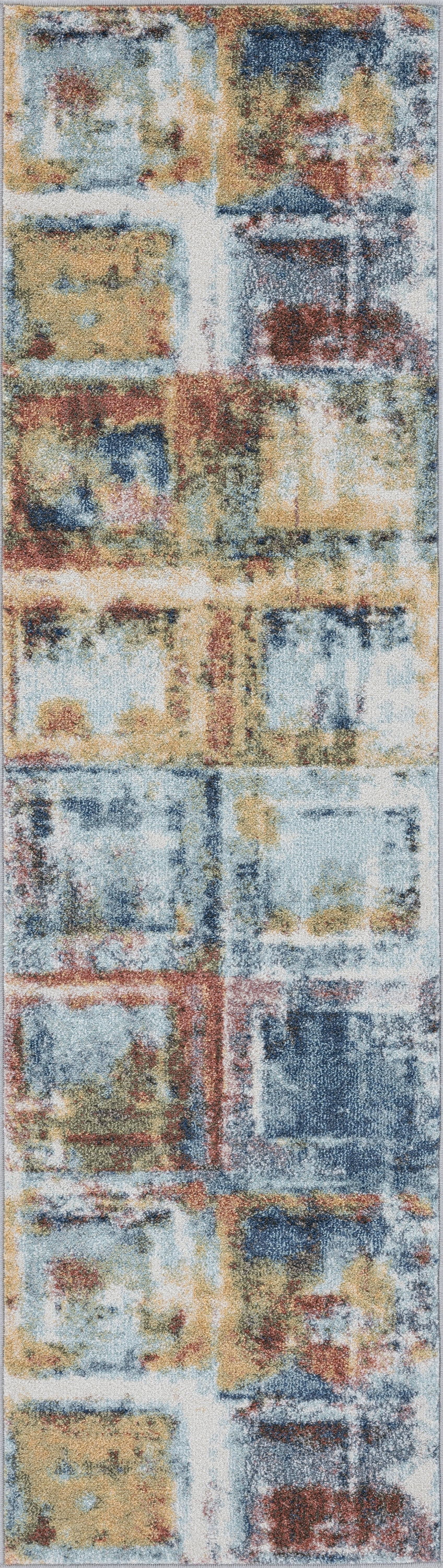 3x10 Modern Navy Runner Rugs for Hallway | Indoor Entry, Entryway, Walkway or Kitchen Rug 2'8'' x 9'10''