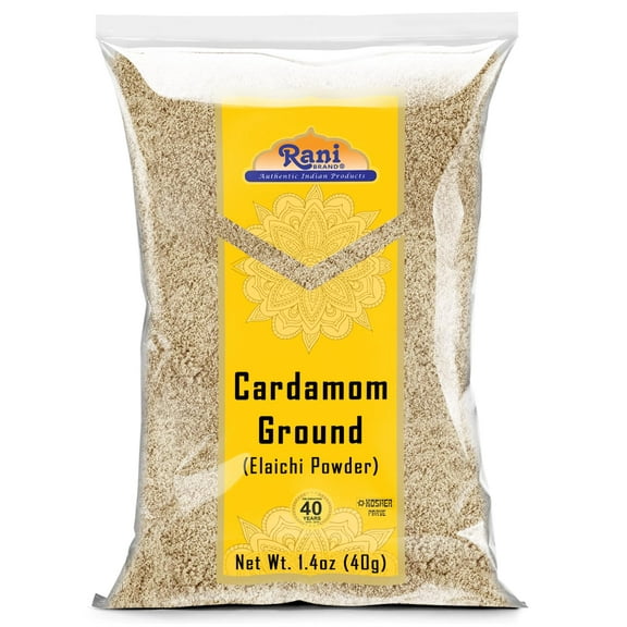 Rani Cardamom (Elachi) Ground, Powder Indian Spice 1.4oz (40g) ~ All Natural | No Color Added | Gluten Friendly | Vegan | NON-GMO | Kosher | No Salt or Fillers