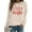 Apricot, variant on MOUSYA Christmas Sweatshirt Women Merry and Bright Christmas Shirt Christmas Crewneck Pullover Casual Blouse Tops