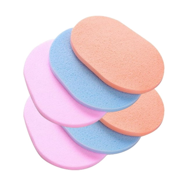 Seitruly Esponja desmaquilladora fácil de 6 paquetes/lote, esponja de limpieza y no irritante, eliminación de maquillaje delgada Type3 NO3