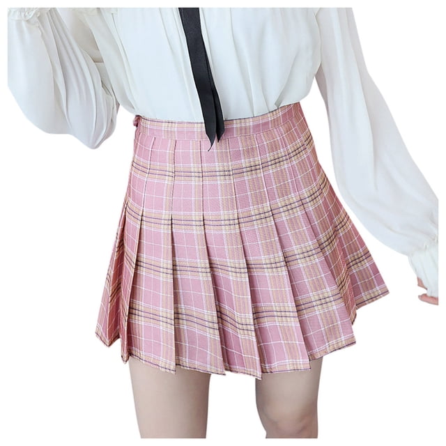 UANWENN Jupe Plissée Taille Haute Mode pour Femmes Jupe de Tennis Décontractée Jupe en Satin Jupe en Lin Jupe de Bain Jupe Crayon Taille Haute Jupe Courte pour Femmes