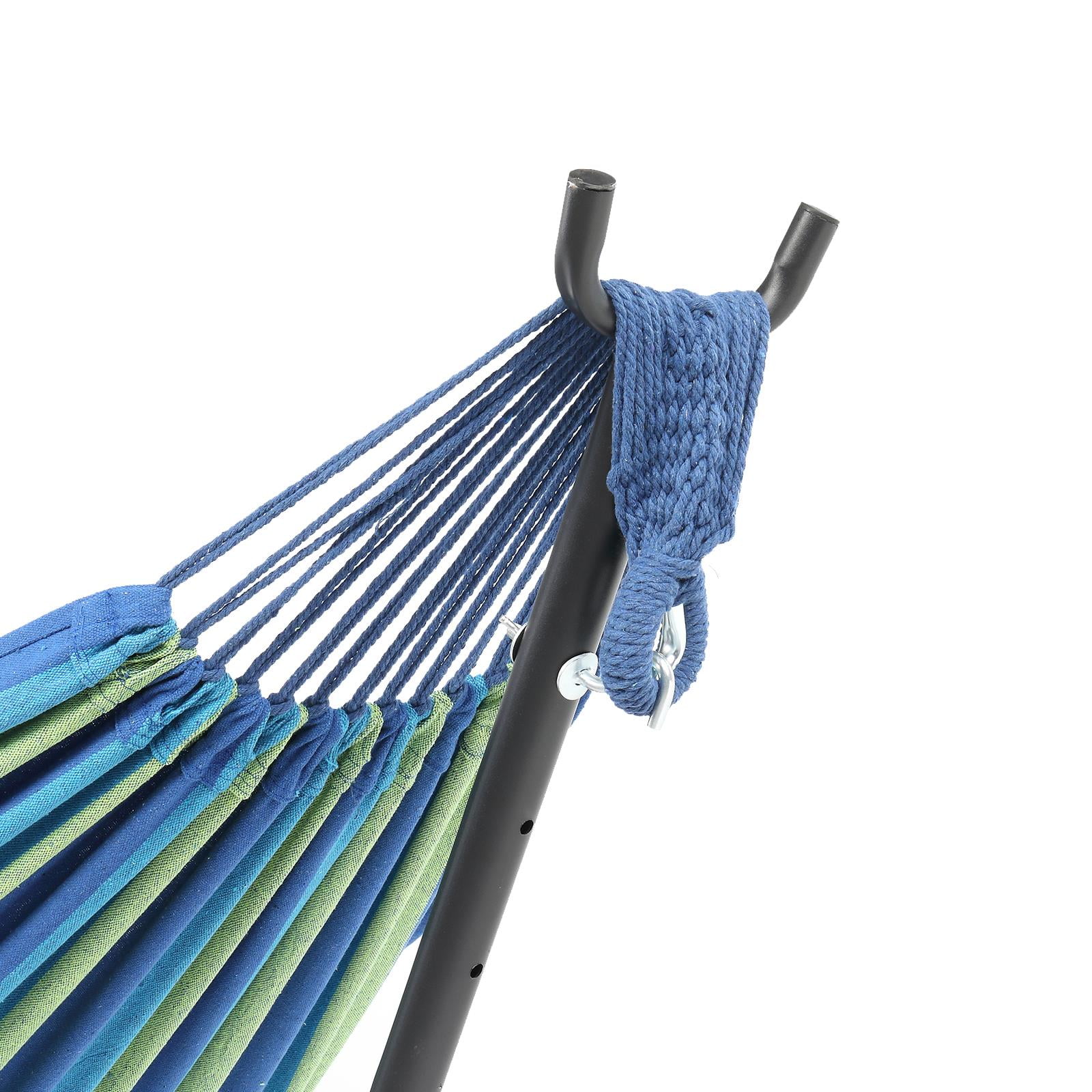 UBesGoo 9ft Adjustable Portable Hammock with 200*150cm Polyester Cotton Hammock Set