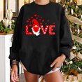 thumbnail image 2 of RKSTN Chandail en Molleton de la Saint-Valentin pour Femmes Surdimensionné Mode Décontractée Manches Longues Col Rond Chandail en Molleton Grande Taille Imprimé Cœur d'Amour Couleur Unie, 2 of 9