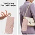thumbnail image 5 of Dteck for Samsung Galaxy Z Fold 7 Wallet Case with S Pen Holder & Crossbody Lanyard Strap & Wrist Strip, Shockproof Stylish Protective Cover for Galaxy Z Fold 7, Rosegold, 5 of 9