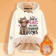 thumbnail image 2 of Hoodie for Women Highland Cattle Long Sleeve Sweatshirt Fall Casual Pullover Top, 2 of 3