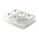 thumbnail image 2 of Plato de frutos secos, plato para aperitivos, caja de almacenamiento de alimentos, plato para dulces de nueces con tapa dividida blanco 6 rejillas, 2 of 9