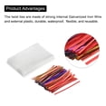 thumbnail image 4 of Uxcell Clear Plastic Bags for Candy 4"x2.5" with 3" Foil Twist Ties Mixed Color 100 Set, 4 of 7