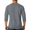 thumbnail image 4 of Lumtrix Men's Henley Shirts Long Sleeve Button Down T-Shirt Lightweight Fashion Casual Pullover Shirt Gray M, 4 of 8