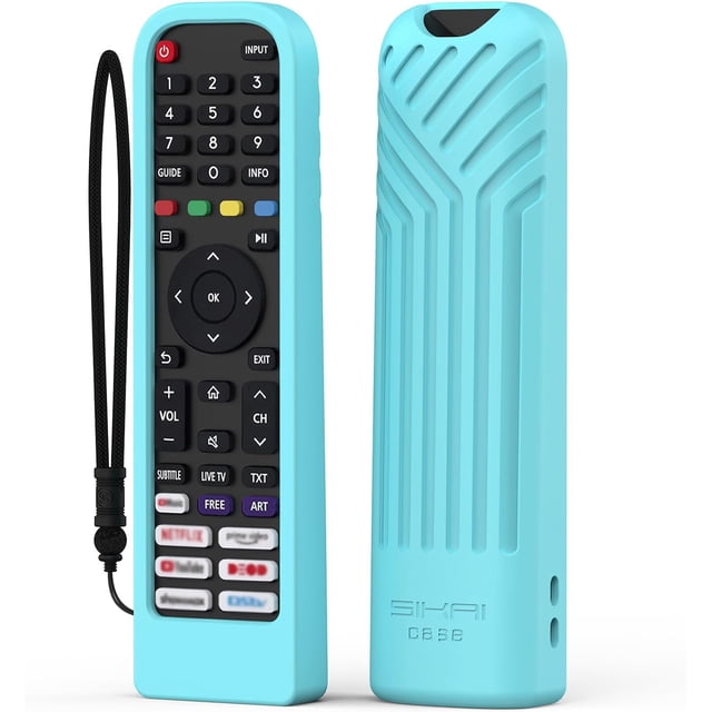 Azul lago - Hisense EN2AI30H EN2P30H Funda de silicona para mando a distancia, Hisense Full HD Smart TV A4FG A4CG 2022 VIDAA Funda protectora para mando a distancia inteligente EN2G30H EN2H30H EN2D30H JM MX-0137984FYD