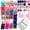 B, variant on 576PCS Press on Nails Set, 24 Colors Press on Nails Short Square Matte&Glossy&Glitter&French Nails Short Round, Reusable Fake Nails Kit for Women Girls DIY Manicure