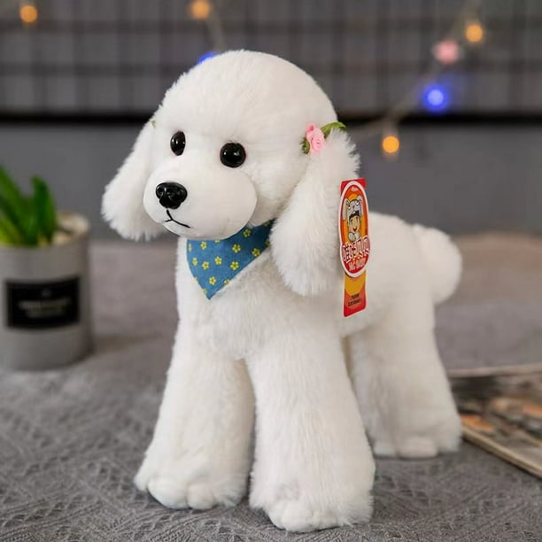 Muñeco de caniche de juguete de peluche de perro artificial