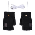 thumbnail image 2 of Guantes calefactores con carga USB, guantes de medio dedo con pantalla táctil, guantes de invierno cálidos con tapa para hombres y mujeres, 2 of 6