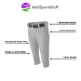 thumbnail image 2 of Womens Softball Pants Capri Length Pro Line (Grey, Small), 2 of 4