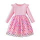 thumbnail image 1 of Vestido de cuello redondo y manga larga para niñas Vestido de cuello redondo y manga larga para niñas Falda de malla elegante Vestido de princesa elegante para niñas pequeñas Vestido de poliéster para, 1 of 8