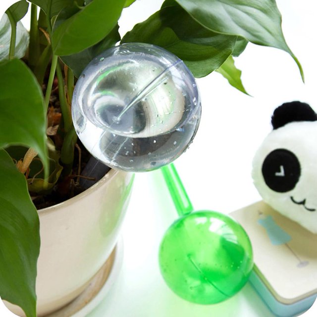 Dispositivo de agua de bola de viaje de riego por goteo de vidrio de imitación automático S verde Sywqhk Libre de BPA