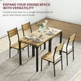 thumbnail image 6 of HOMCOM 3 Piece Dining Table Set for 2 Space Saving Kitchen Table Set Brown, 6 of 9