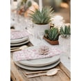 thumbnail image 6 of Cloth Napkins Set of 6 - 20x20 Inches, Pink Flower Washable Reusable Table Napkins, Vintage Farmhouse Boho Leaf Spring Solid Soft & Absortbent Dining Napkin for Party Wedding Hotel Restaurant, 6 of 8