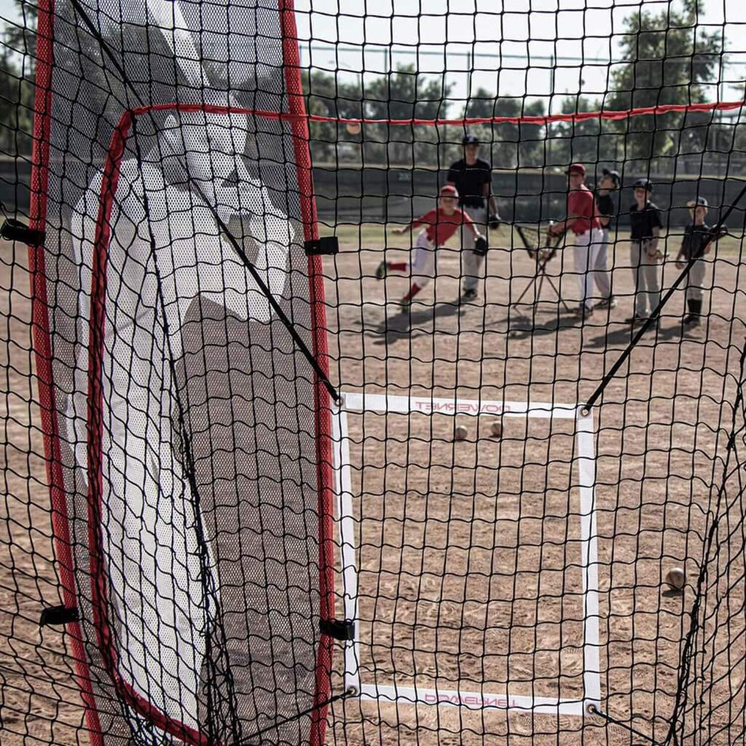 PowerNet Stand-In Batter, Pitching Aid Attachment for Softball & Baseball Net, Improve Pitching Accuracy, Safely Train Throwing Inside, Baseball Equipment for Pitching (Stand-In Batter Only)