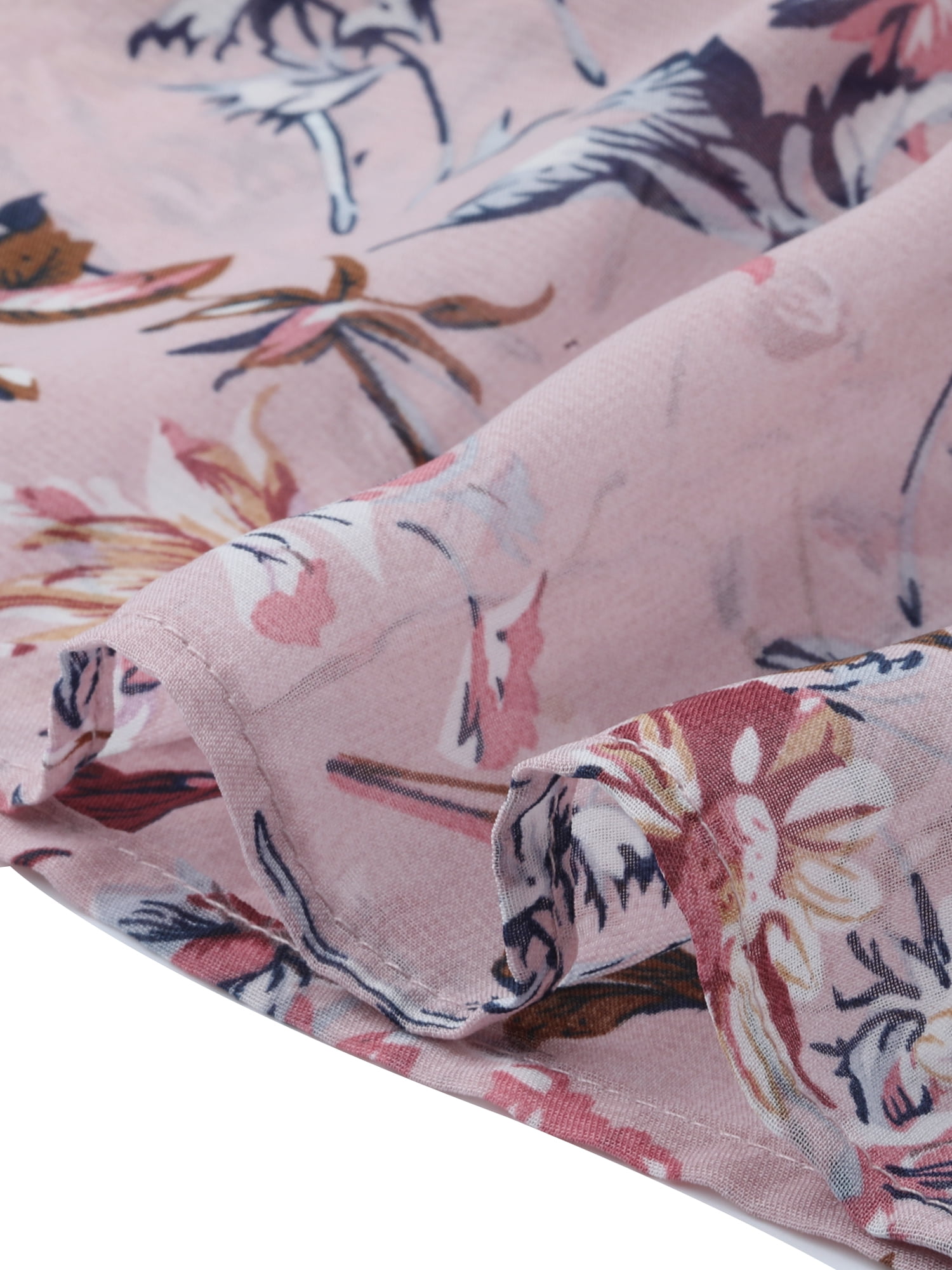 DARING DIVA Fall Floral Long Sleeve Chiffon Midi Dress M Pink