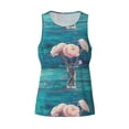 thumbnail image 4 of Xecao Flowers in Glass Vase Men's Tank Top Workout Quick Dry Sleeveless Gym Jogging Muscle Shirts Summer Swim Beach Tops, 4 of 9