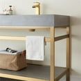 thumbnail image 4 of Funes 72" Double Sink Bathroom Vanity in Brushed Gold Frame Gray Top No Mirror, 4 of 8