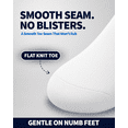 thumbnail image 3 of Special Essentials Diabetic Socks for Men & Women – 12 Pairs of Non-Binding Moisture-Wicking Neuropathy Socks – Crew Length, White, 10-13, 3 of 7