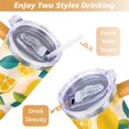 thumbnail image 5 of 40 oz Tumbler Lemon with Handle Vacuum Insulated Travel Coffee Mug SpillProof Travel Cups Car Cup Holder Friendly for Hot and Cold Drinks, 5 of 7