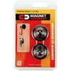 Dowling Magnets Magnet Hooks 2/Pkg-1-1/4" Black