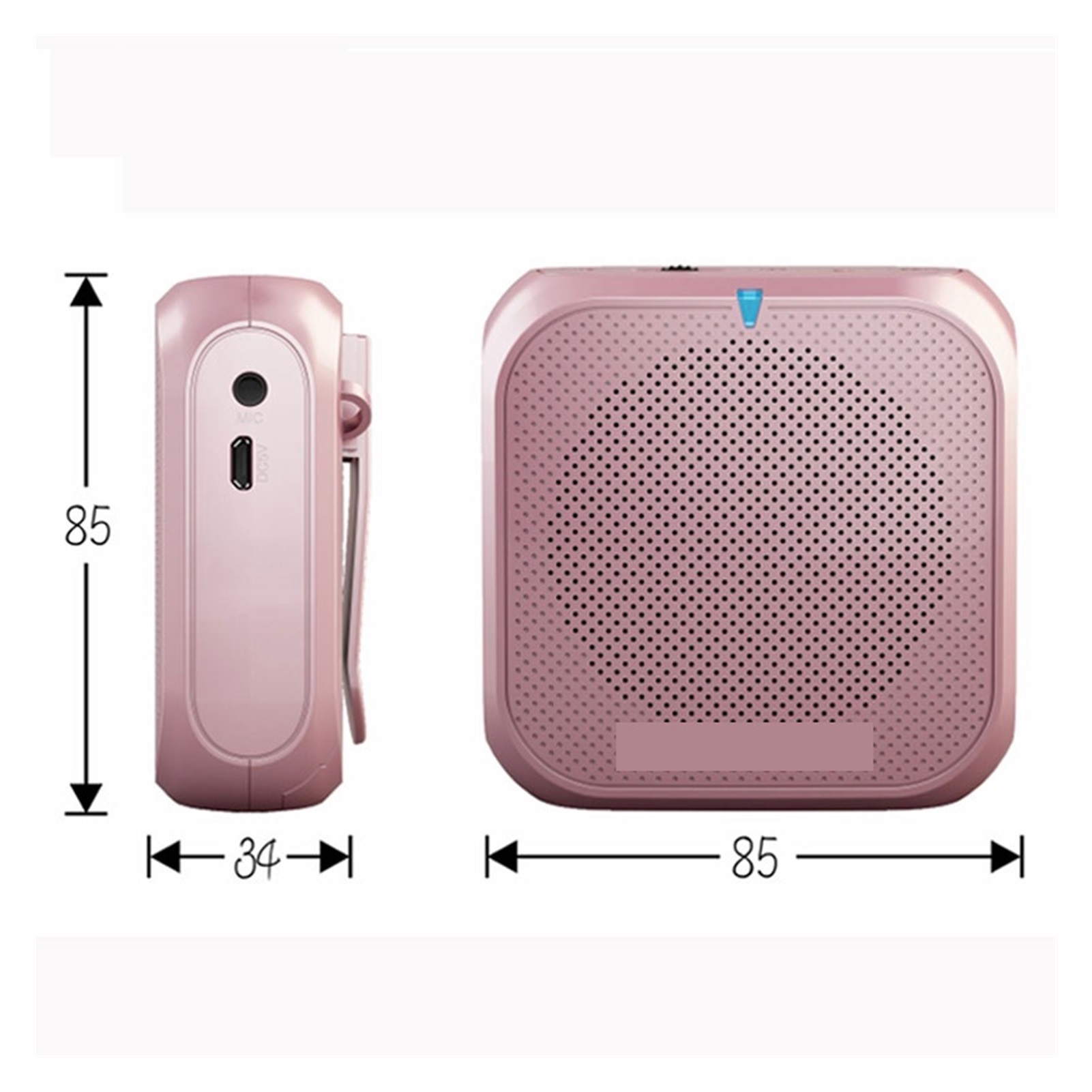Portable Voice Amplifier Megaphone Booster with Wired Microphone Loudspeaker Speaker FM Radio MP3 Teacher Training ,Easy to Operate
