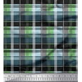 thumbnail image 1 of Soimoi Green Poly Georgette Fabric Check Check Decor Fabric Printed Yard 52 Inch Wide, 1 of 3