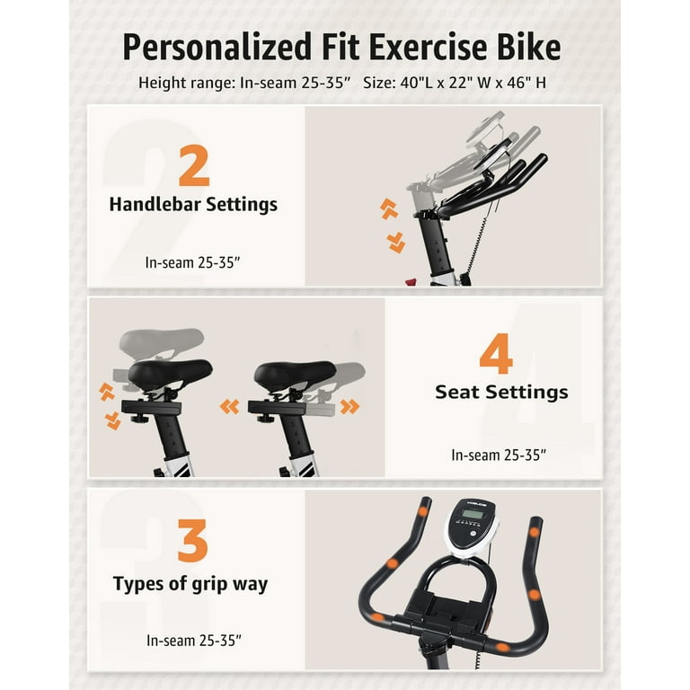 Yosuda adjustable exercise bike indoor cycling bike fitness & workout bike with flywheel & ipad mount & comfortable seat cushion new arrivals