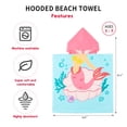 thumbnail image 2 of Usaibhir Hooded Kids Beach Towels - Toddler Bath Towel Girls Boys Swim Cover-ups for Ages 3 to 7 Kids Pool Towels Quick Dry Lightweight Soft Microfiber Poncho 23.6x47.2 inch, 2 of 7
