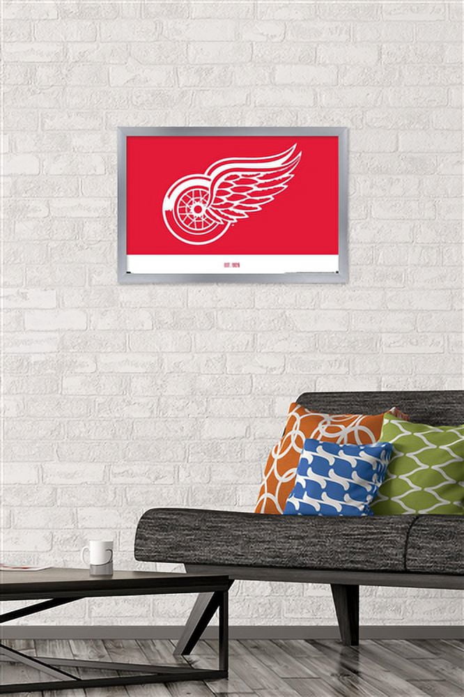 NHL Detroit Red Wings - Logo 21 Wall Poster, 14.725" x 22.375", Framed