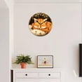 thumbnail image 4 of 12 Inch Wall Clock Battery Operated Silent Clock Decorative for Office, Kitchen, Outdoor, Living Room，Cute Red Fox Sleeping in The forest Lovely Pattern, 4 of 4