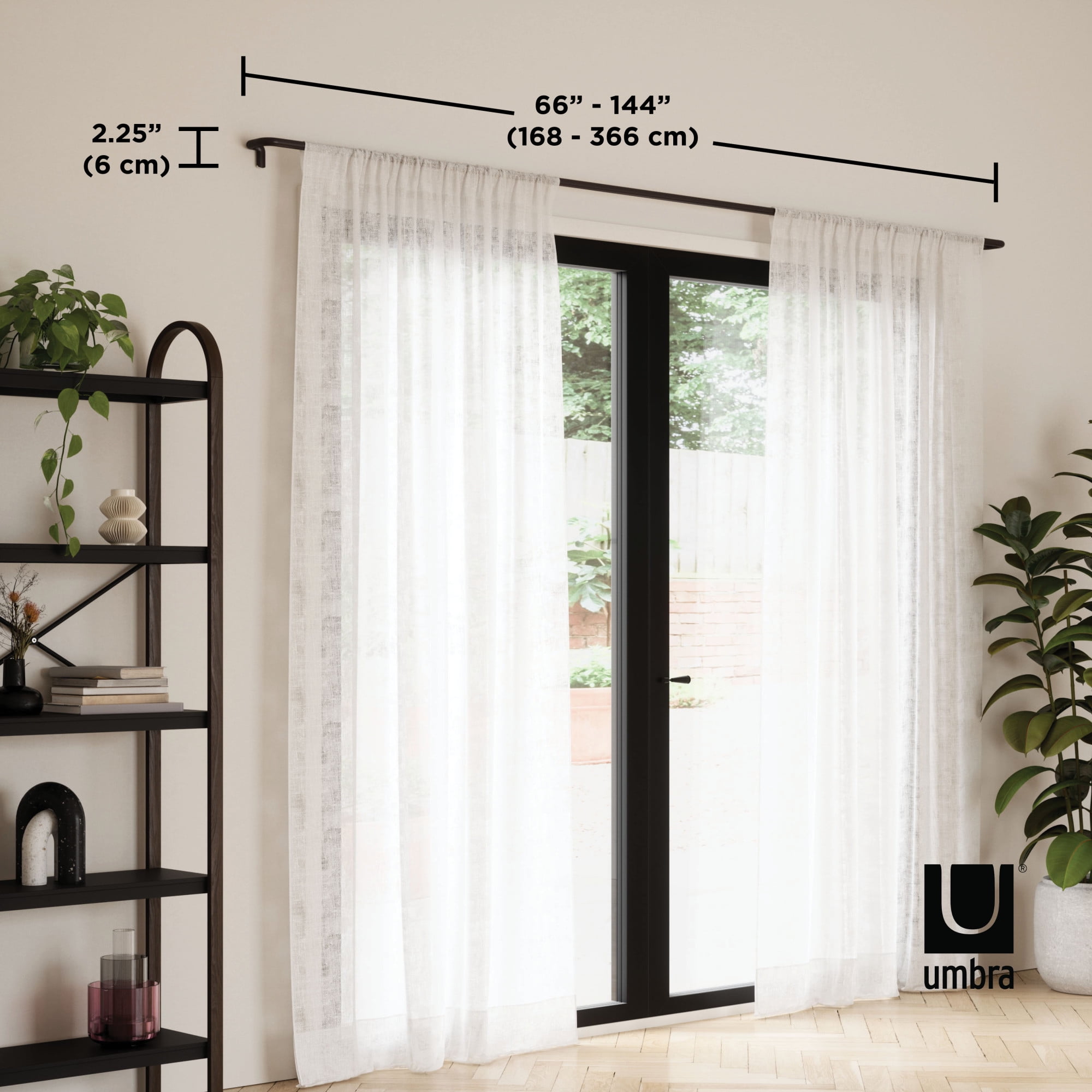Umbra Twilight Expandable Blackout Curtain Rod 66-144"