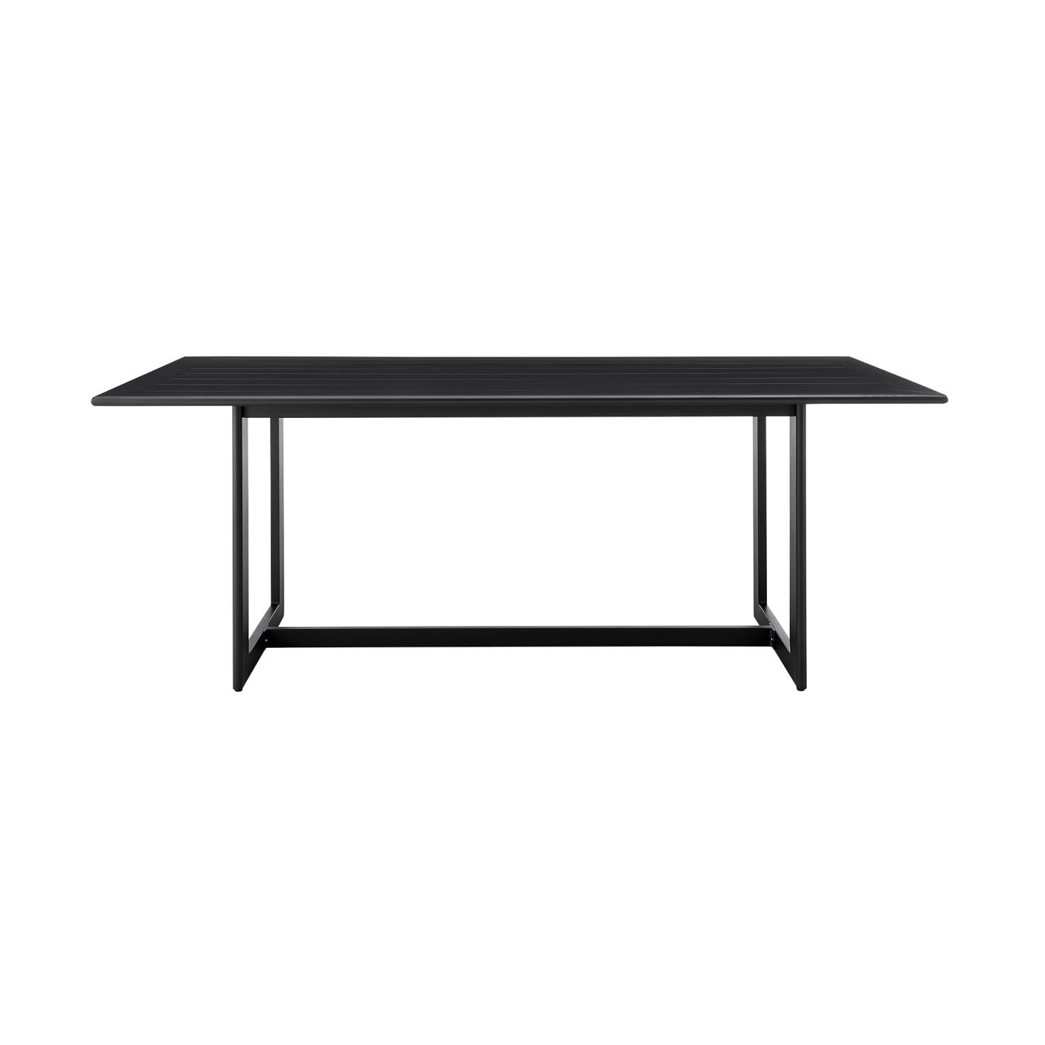 Armen Living Cayman Patio 7-Piece Dining Table Set With Black SETODCA7BLGRY