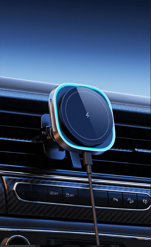 Qi2-Certified 15W MagSafe Car Mount Charger with CryoBoost, Phone Cooling MagSafe Car Charger, Air Vent/Dashboard Wireless Car Charging for iPhone 15/14/13/12(Not for iPhone16), Samsung S25