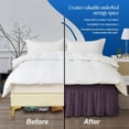 thumbnail image 4 of Dosaele Wrap Around Bed Skirt 12” inch Drop Easy Care Microfiber Made Bedskirts (Full-Light Grey), 4 of 6