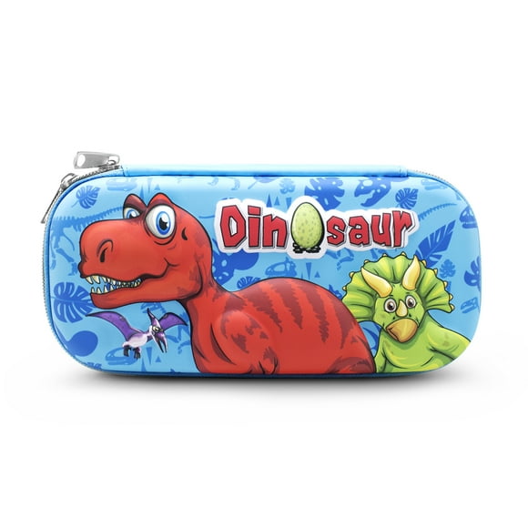 Lapicera Escolar para niños con diseño de Dinosaurio Idea Nuova Lapicera, estuchera ovalada con licencia