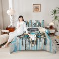 thumbnail image 4 of Manfei Tribal Sheep Skeleton Bedding Comforter Set, Western Aztec Geometric Twin Comforter Sets, Rustic Farmhouse Reversible Bedding Set, Super Cozy Room Decor, 2-Piece, 4 of 8