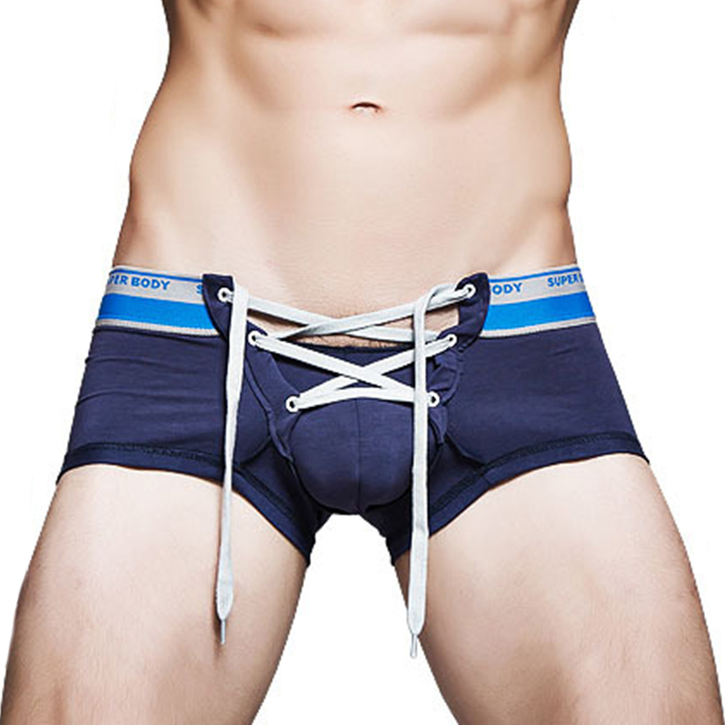 fashionhome Men's Sexy Strap Boxers Underpants Carry Buttock Solid
