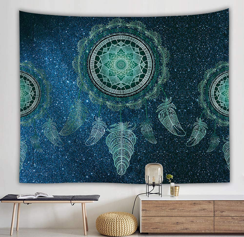Tapestry Dream Catcher Wall Hanging Polyester Fabric Boho Feather Beach Towel