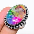 thumbnail image 2 of Natural Rainbow Solar Quartz Gemstone 925 Sterling Silver Ring Size 7, 2 of 2