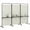 White, variant on Costway 3-Panel Room Divider with Storage Shelves 6FT Tall Folding Privacy Screen on Wheels White
