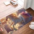 thumbnail image 4 of Pofeuu Rainbow Cloud White Horse Print Flannel Doormats Rug16"x24"Rug Washable Doormats Indoor Outdoor Rugs for Layered Front Door Mats, Porch, Kitchen, Entryway, 4 of 7