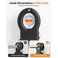 thumbnail image 3 of 3-Tier Adjustable Shower Caddy with Hanging Hook – Non-Swing Metal Organizer, Rust-Resistant Black Bathroom Shelf Basket, 3 of 7