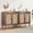 Vintage, variant on Farini Sideboard Buffet Cabinet Bar Cabinets with Rattan Decorated Doors(Walnut)