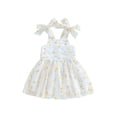 thumbnail image 1 of xiaxaixu Robes à Bretelles pour Filles, Sans Manches Épaules Dénudées Tulle Floral Décontracté Fête Rue Robe Princesse, 1 of 9