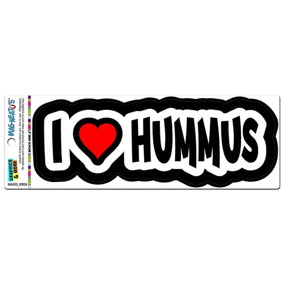 I Love Heart Hummus - Vegetarian Vegan MAG-NEATO'S(TM) Car/Refrigerator Magnet