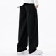 thumbnail image 4 of Pantalones de trabajo de longitud completa para hombre, de color liso, con bolsillos, de pierna recta, 4 of 8